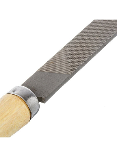 Напильник плоский, 150 мм, №2, деревянная ручка, Bartex, 12018