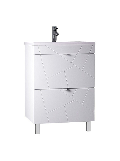 Тумба TOPPUS GOFFRE ICE 60 белый soft touch под умывальник Art 60