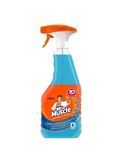 Средство для стекол Мистер Мускул, 500 мл, с курком, со спиртом, 164745/659810