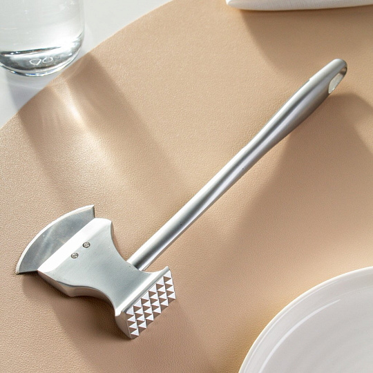Молоток с топором для мяса, нержавеющая сталь, 24.5х9 см, навеска, Y4-9607