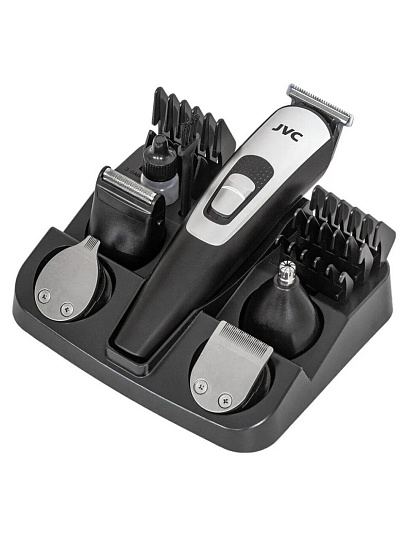 Набор для стрижки и бритья, JVC, JHC58RS, аккумуляторный, 3 Вт, черно-серый, 19119