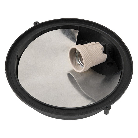 Светильник General Lighting Systems, НПП 03-100-005.04, 100 Вт, E27, на 1 лампочку, IP54, 21.2х21.2х10.4 см, с решеткой, черный, 437850