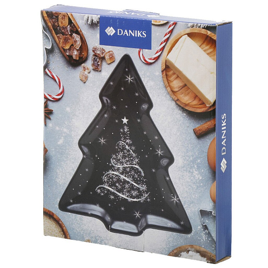 Блюдо доломит, в форме елки, 23х20.2х2.2 см, Сказочный праздник, Daniks