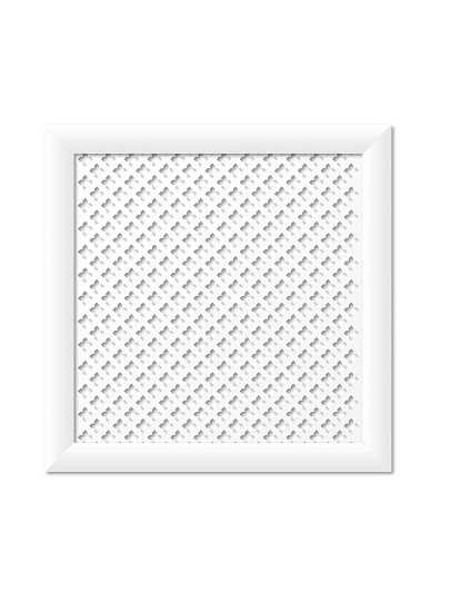 Экран для радиатора, МДФ, 600х600 мм, белый, Готико, Стильный Дом