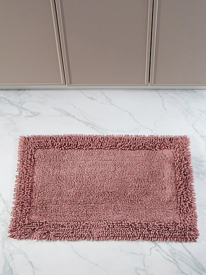 Коврик для ванной, 0.5х0.8 м, хлопок, buble, розовый, Silvano, Лиона