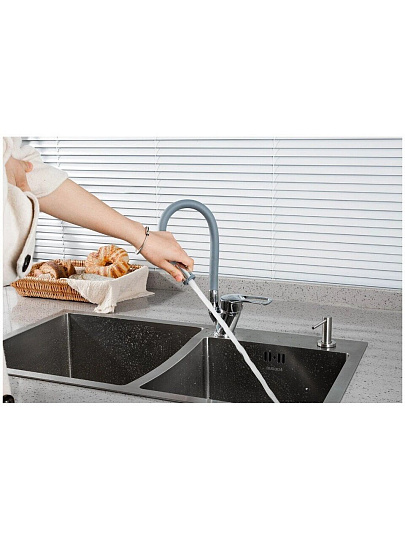 Смеситель для кухни, Frud, гибкий излив, с картриджем, R41055-3