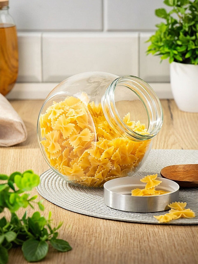 Банка для сыпучих продуктов, стекло, 1.6 л, с крышкой, Манхеттен, Y6-6493