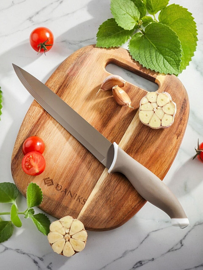 Нож кухонный Daniks, Амут, для мяса, нержавеющая сталь, 20 см, рукоятка soft-touch, JA20201785-2