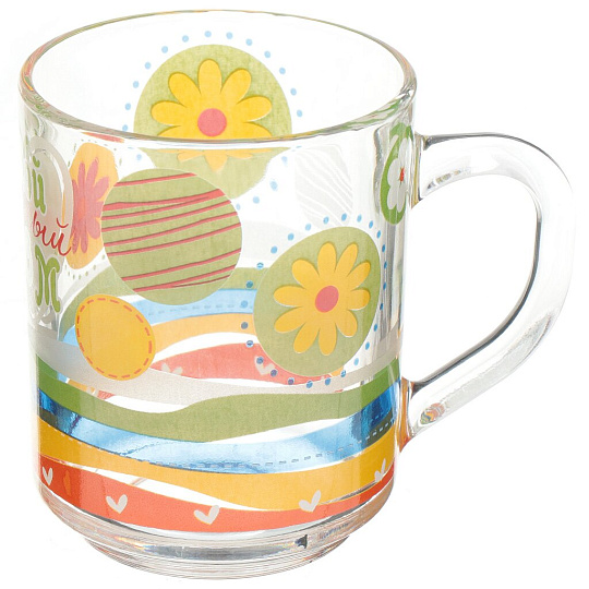 Кружка стекло, 200 мл, Green Tea Милый дом, ОСЗ, С1335