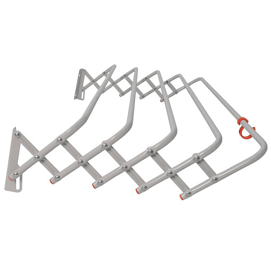 Сушилка для белья настенная, полотно 9.5 м, 91х45х16 см, складная, механизм "гармошка", 5 прутьев, 10 кг, серая, ЗМИ, Бриз-90, СН 231 С