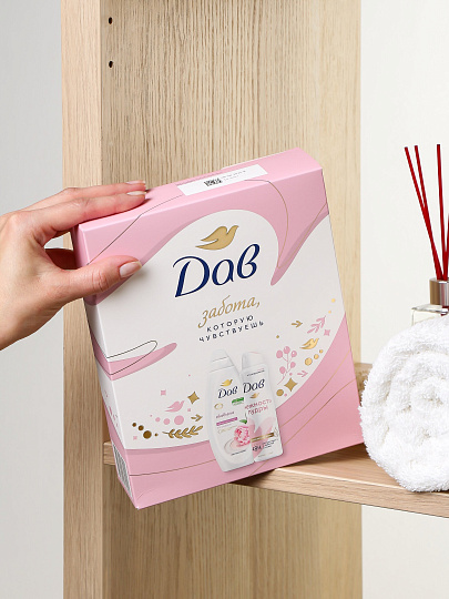 Набор подарочный жен, Дав, Обновление, крем-гель для душа, 250 мл + дезодорант, 150 мл, спрей