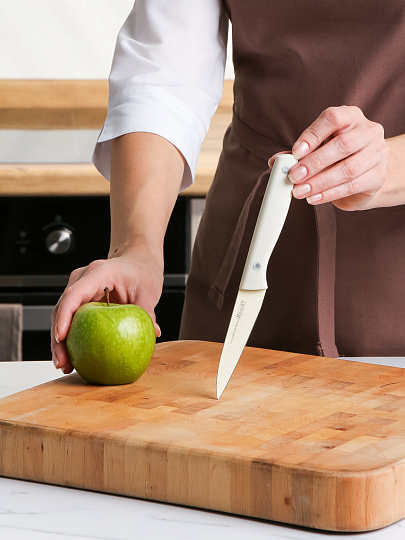 Нож Regent Inox, Becco Bianco, для овощей, нержавеющая сталь, 9 см, рукоятка пластик, 93-KN-BB-5