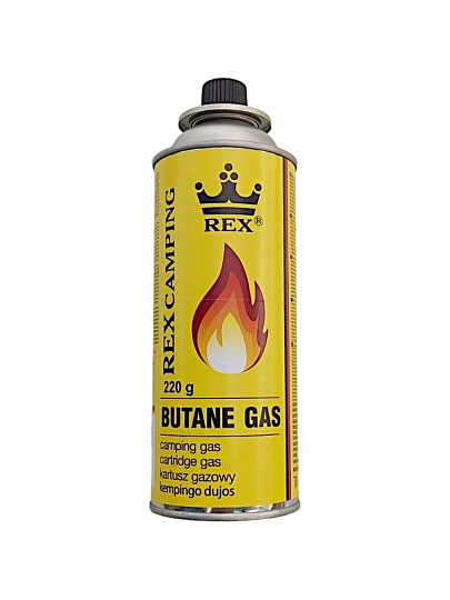 Газовый баллон цанговый, 220 г, всесезонный, Rex