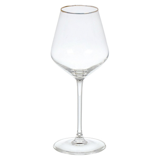 Бокал для вина, 350 мл, стекло, 4 шт, Cristal D'Arques, Ultime Bord Or, P7630