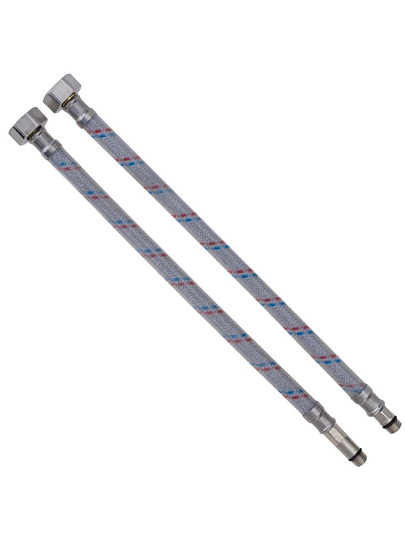 Подводка для воды М10-1/2"х1.5 м, пара, латунь, полимер, AquaLine