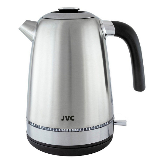 Чайник электрический JVC, JK-KE1720, 1.7 л, 2200 Вт, скрытый нагревательный элемент, нержавеющая сталь, пластик
