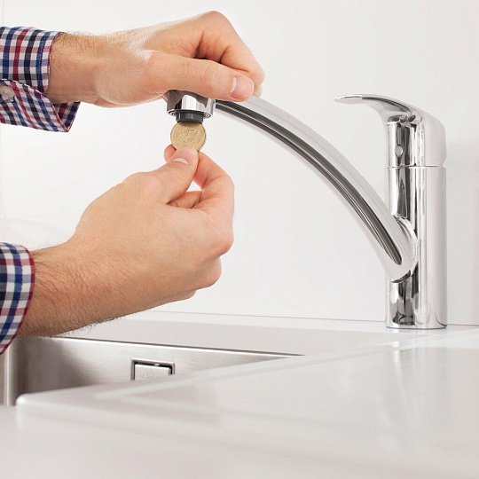 Смеситель для кухни, Grohe, Eurosmart, с картриджем, хром, 33281002