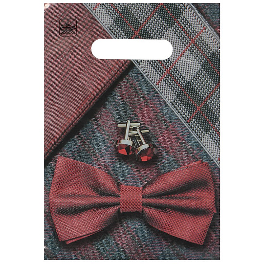 Пакет 20х30 см, 30 мкм, ПЭТ ПВД, с прорезными ручками, в ассортименте, Тико, Бутик