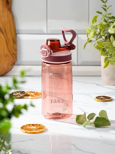 Бутылка питьевая 0.55 л, спортивный, прозрачно-пудровая, B060661