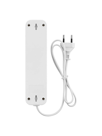 Удлинитель 4 гнезда, 1.5 м, без заземления, 6 А, 1380 Вт, белый, TDM Electric, Народный, SQ1303-1205