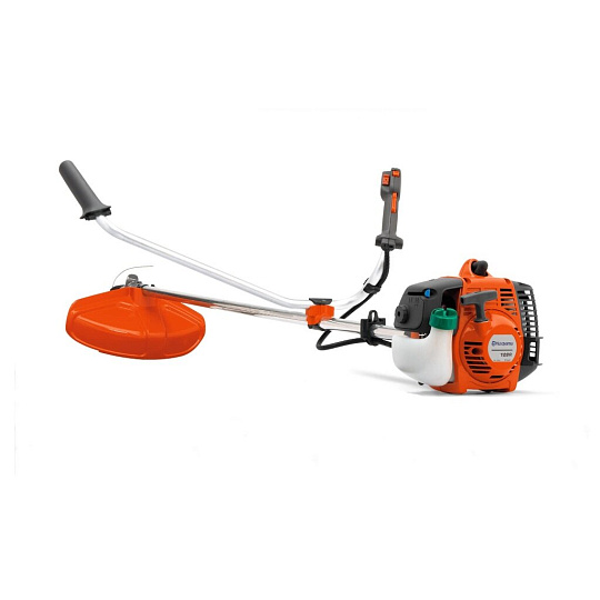 Триммер бензиновый, Husqvarna, 128R, 9527157-67, 1 л.с., 52 куб.см, U-ручка, леска/нож, неразборный вал