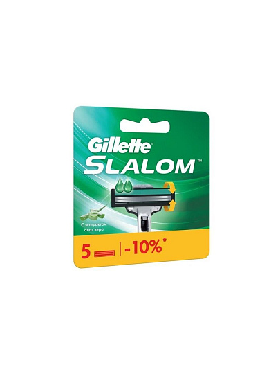 Сменные кассеты для бритв Gillette, Slalom Plus, для мужчин, 5 шт