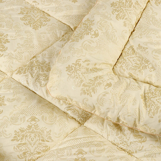 Одеяло 2-спальное, 172х205 см, Комфорт, Верблюжья шерсть, 400 г/м2, зимнее, чехол полиэстер, кант, Selena