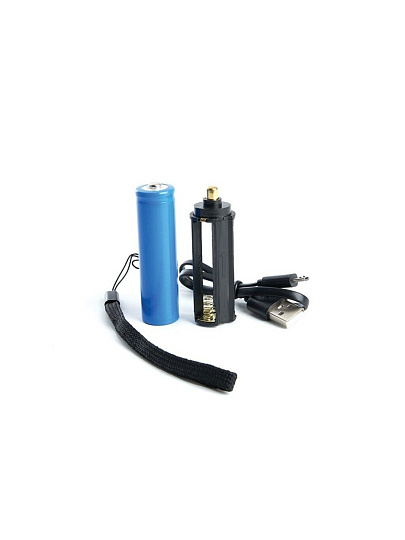 Фонарь ручной, встроенный аккумулятор, Feron, TH2400, зарядка от USB, алюминий, режим SOS, USB ZOOM, 41682