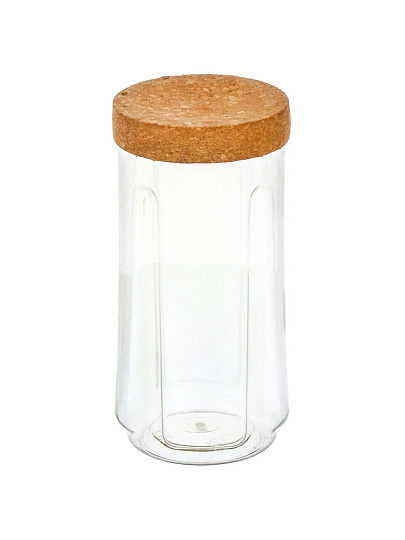 Банка для сыпучих продуктов, пластик, 1.1 л, с пробковой крышкой, Sugar&Spice, Rosemary, SE105810996