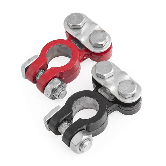 Авто Клемма AUTOPROFI BAT/TER-107 универсальная , с цв маркир полярности, для клемм +19,5/-17,9мм