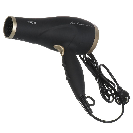 Фен Rion, TC-3561, 2400 Вт, 3 режима, 2 скорости, черный с пудровым