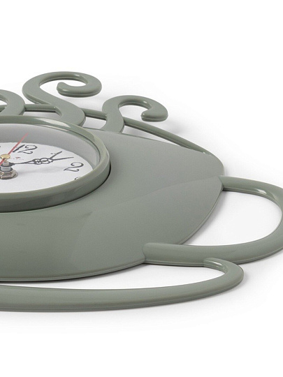 Часы настенные, кварцевые, 31,5х30,5 см, чашка с дымком, корпус оливковые, фигурные, Рубин, Классика, 3432-006