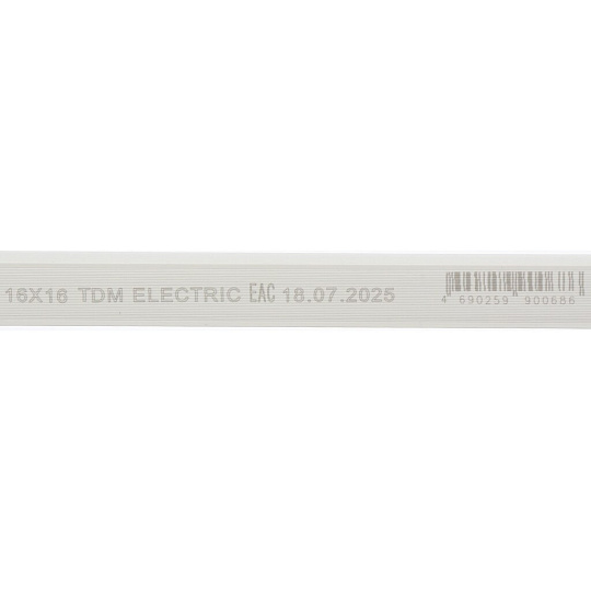 Кабель-канал пластик, 16х16 мм, 2 м, 1 мм, белый, TDM Electric, SQ0402-1003