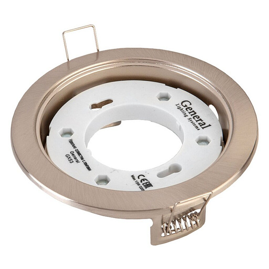 Светильник встраиваемый светодиодный, General Lighting Systems, 50 Вт, GX53, IP20, 10.8х10.8х3.8 см, сатин-никель, 431700