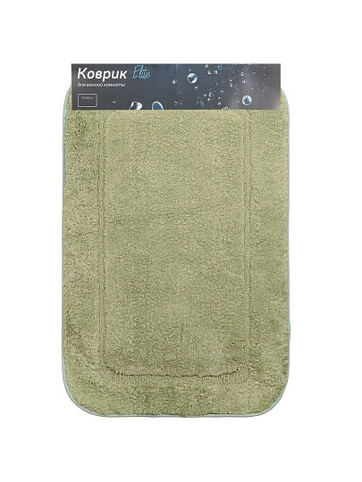 Коврик для ванной, 0.5х0.8 м, полиэстер, зеленый, Альпака, Y6-1933