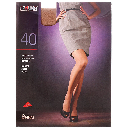 Колготки Грация, Вика, 40 DEN, р. 3, загар
