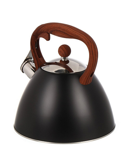 Чайник нержавеющая сталь, 2.7 л, со свистком, ручка бакелитовая, с силиконовым покрытием, Daniks, индукция, PR-2204