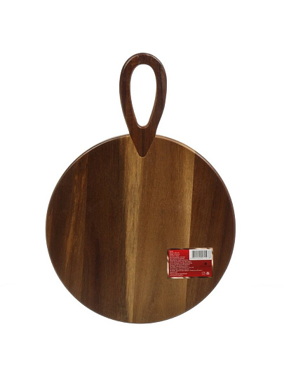 Блюдо акация, круглое, 25х35х2 см, с ручкой, Катунь, GR-PL-02