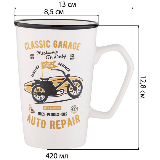 Кружка фарфор, 420 мл, Vintage Garage, Lefard, 260-774