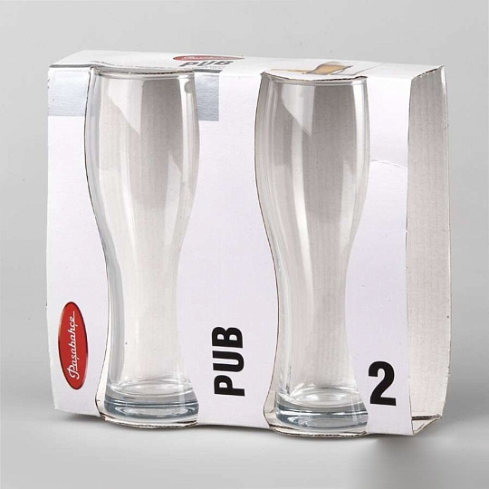 Бокал для пива, 300 мл, стекло, 2 шт, Pasabahce, Pub, 41782B