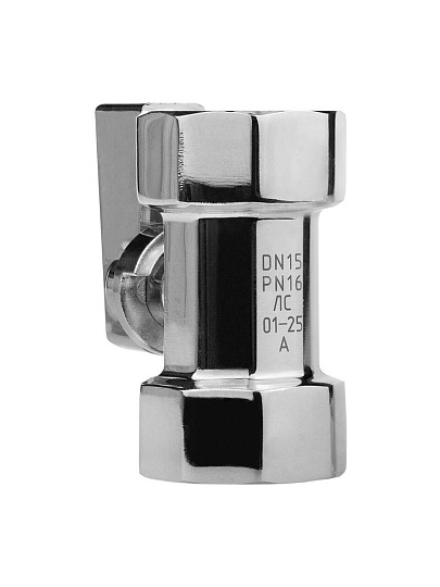 Кран для воды (мини), 1/2", г-г, латунь, ручка-флажок, MasterProf