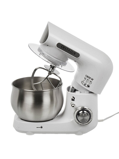 Миксер планетарный Delta Lux, DE-7902P, 5 л, 1800 Вт, 6 скоростей, белый