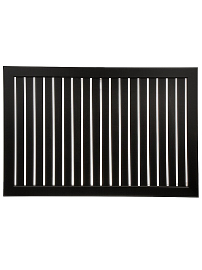 Экран для радиатора, МДФ, 900х600 мм, черный, реечный, Стильный Дом