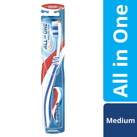 Зубная щетка Aquafresh, All-in-One Protection, средней жесткости, в ассортименте