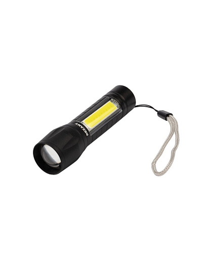Фонарь ручной, встроенный аккумулятор, Rexant, зарядка от USB, алюминий, 75-714