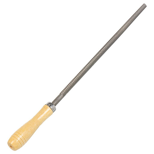 Напильник круглый, 250 мм, №2, деревянная ручка, Bartex, 12010
