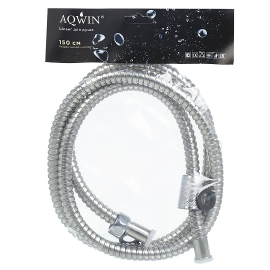 Шланг для душа, сталь, ИМП-ИМП, 150 см, Aqwin, A57-15