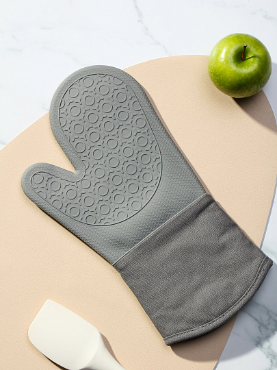 Прихватка-варежка 32х18.5 см, 100% полиэстер, с силиконом, B180052