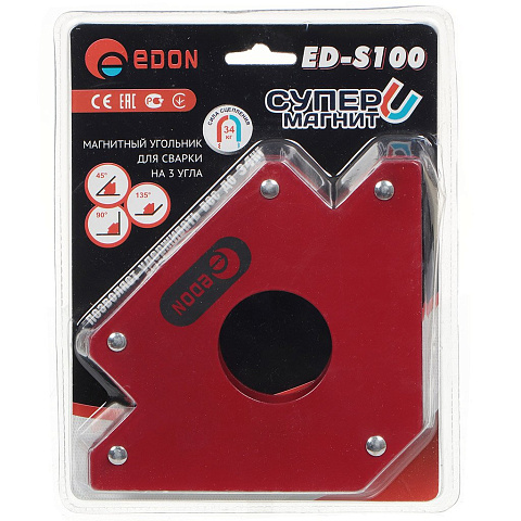 Угольник для сварки Edon, ED-S100, магнитный, 8022010103
