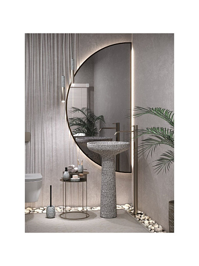 Стакан для зубных щеток, 10х8х8 см, керамика, Zenfort, Granite, 106671